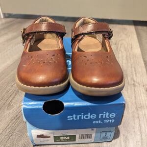 Stride Rite Mara Mary Jane Brown leather Shoes Size 8M